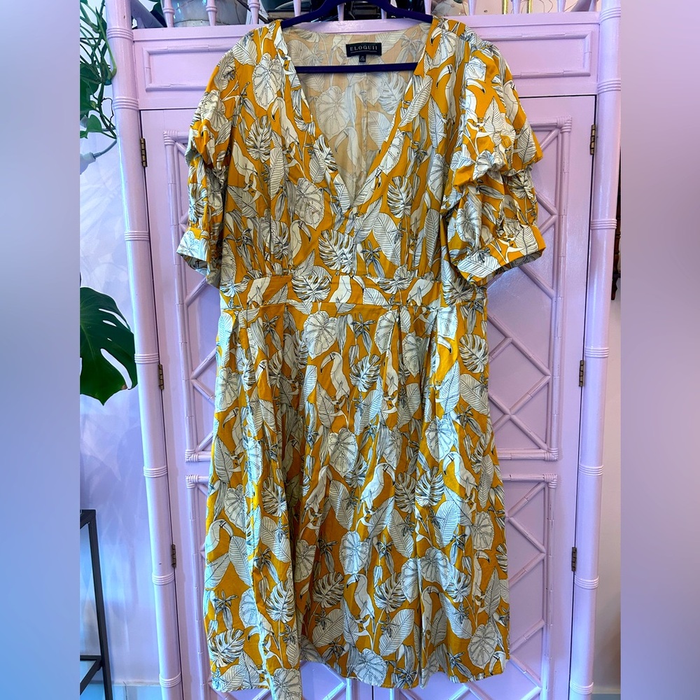 ELOQUII Size 22 Tropical Dress